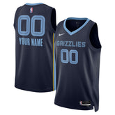 Memphis Grizzlies Unisex Swingman Custom Jersey Navy - Icon Edition sale