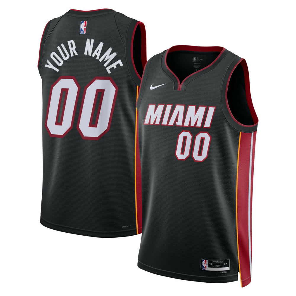 Miami Heat Unisex Swingman Custom Jersey Black - Icon Edition sale