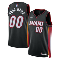Miami Heat Unisex Swingman Custom Jersey Black - Icon Edition sale