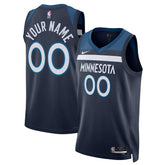 Minnesota Timberwolves Unisex Swingman Custom Jersey Navy - Icon Edition online