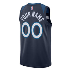 Minnesota Timberwolves Unisex Swingman Custom Jersey Navy - Icon Edition online
