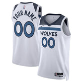 Minnesota Timberwolves Unisex Swingman Custom Jersey White - Association Edition cheap