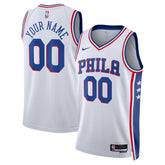 Philadelphia 76ers Unisex 2022/23 Swingman Custom Jersey White - Association Edition outlet