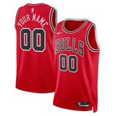 Chicago Bulls Unisex Swingman Custom Jersey Red sale - Icon Edition shop