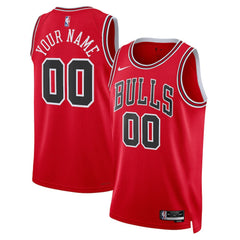 Chicago Bulls Unisex Swingman Custom Jersey Red sale - Icon Edition shop