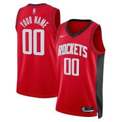 Houston Rockets Unisex Swingman Custom Jersey Red - Icon Edition cheap