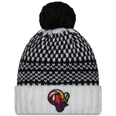 Los Angeles Rams New Era Women's 2023 NFL Crucial Catch Cuffed Pom Knit Hat - Black/White online
