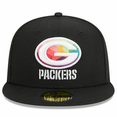 Green Bay Packers New Era 2023 NFL Crucial Catch 59FIFTY Fitted Hat - Black cheap