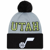 Utah Jazz Tip-Off Two-Tone Cuffed Knit Hat with Pom - Black/Gray on sale