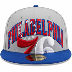 Philadelphia 76ers Tip-Off Two-Tone 59FIFTY Fitted Hat - Gray/Royal for sale