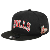 Chicago Bulls Post-Up Pin Mesh 9FIFTY Snapback Hat - Black cheap