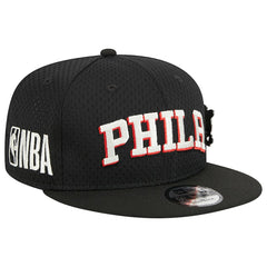 Philadelphia 76ers Post-Up Pin Mesh 9FIFTY Snapback Hat - Black sale