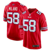 Matt Milano Buffalo Bills Alternate Game Jersey - Red for sale