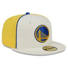 Golden State Warriors Piped Pop Panel 59FIFTY Fitted Hat sale - Cream for sale