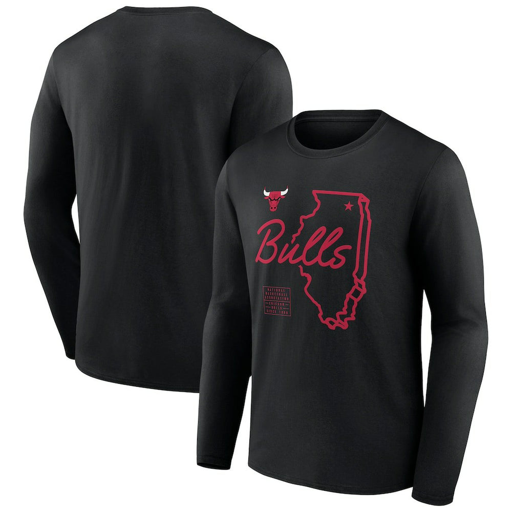 Chicago Bulls Announcer Long Sleeve T-Shirt sale - Black online