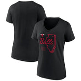 Chicago Bulls Women's Announcer V-Neck T-Shirt sale - Black for sale