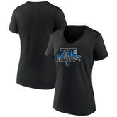 Dallas Mavericks Women's Announcer V-Neck T-Shirt sale - Black outlet