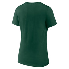 Milwaukee Bucks Women's Announcer V-Neck T-Shirt - Hunter Green on sale