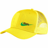 Brazil National Team Classic99 Trucker Snapback Hat for sale - Yellow