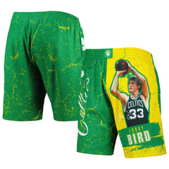 Larry Bird Boston Celtics Hardwood Classics Player Burst Shorts - Kelly Green shop