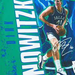 Dirk Nowitzki Dallas Mavericks Hardwood Classics Player Burst Tank Top sale - Blue online