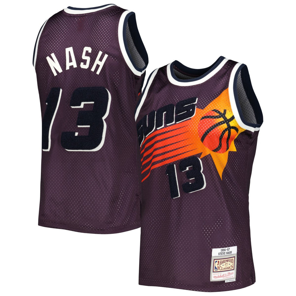 Steve Nash Phoenix Suns 1996/97 Hardwood Classics Off-Court Swingman Jersey - Purple shop