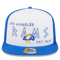 Los Angeles Rams New Era Banger 9FIFTY Trucker Snapback Hat - White/Royal outlet