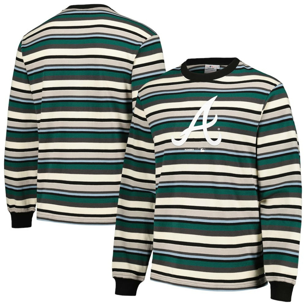 Atlanta Braves PLEASURES Ballpark Long Sleeve T-Shirt Cream/Green