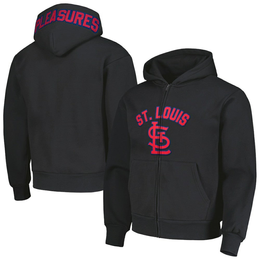 St. Louis Cardinals PLEASURES Opening Day Full-Zip Hoodie Black