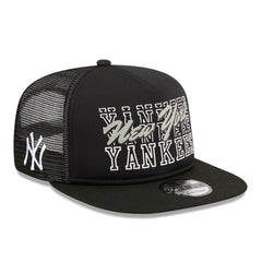 New York Yankees Street Team A-Frame Trucker 9FIFTY Snapback Hat Black