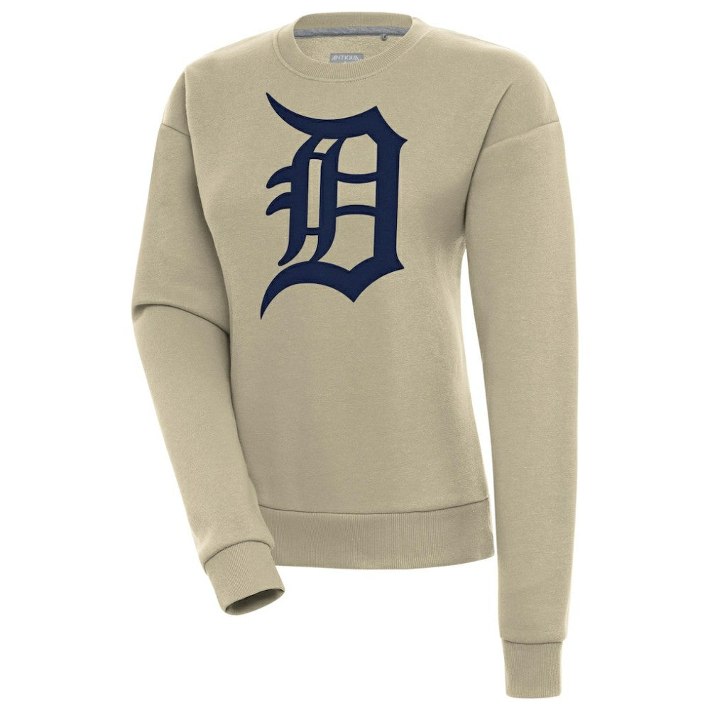 Detroit Tigers Antigua Women's Victory Pullover Sweatshirt Khaki