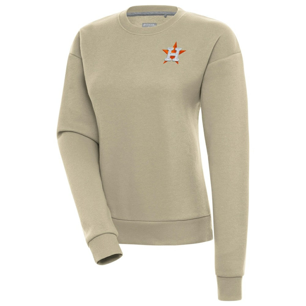 Houston Astros Antigua Women's Victory Pullover Sweatshirt Khaki