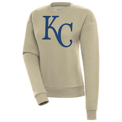Kansas City Royals Antigua Women's Victory Pullover Sweatshirt Khaki