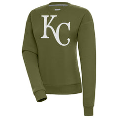 Kansas City Royals Antigua Women's Victory Pullover Sweatshirt Olive
