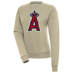 Los Angeles Angels Antigua Women's Victory Pullover Sweatshirt Khaki