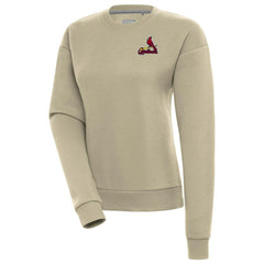 St. Louis Cardinals Antigua Women's Victory Pullover Sweatshirt Khaki
