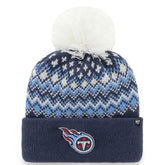 Tennessee Titans '47 Women's Elsa Cuffed Knit Hat with Pom - Navy cheap
