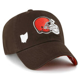 Cleveland Browns '47 Women's Confetti Icon Clean Up Adjustable Hat - Brown for sale