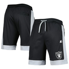Las Vegas Raiders G-III Sports by Carl Banks Fan Favorite Fashion Shorts -Black/Silver for sale