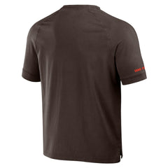 Cleveland Browns NFL x Darius Rucker Collection Washed Raglan Henley T-Shirt - Brown for sale