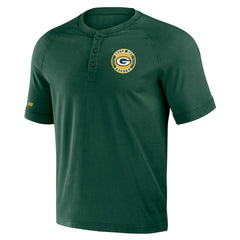 Green Bay Packers NFL x Darius Rucker Collection Washed Raglan Henley T-Shirt - Green discount