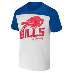 Buffalo Bills NFL x Darius Rucker Collection Colorblocked T-Shirt - White/Royal cheap