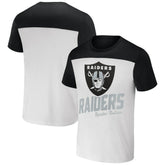 Las Vegas Raiders NFL x Darius Rucker Collection Colorblocked T-Shirt - White/Black discount
