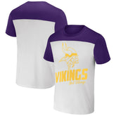 Minnesota Vikings NFL x Darius Rucker Collection Colorblocked T-Shirt - Cream discount