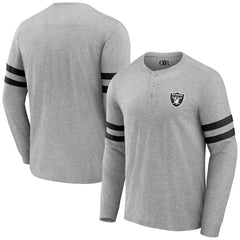 Las Vegas Raiders NFL x Darius Rucker Collection Henley Long Sleeve T-Shirt - Heather Gray online