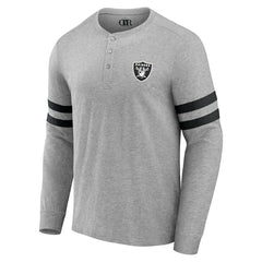 Las Vegas Raiders NFL x Darius Rucker Collection Henley Long Sleeve T-Shirt - Heather Gray online