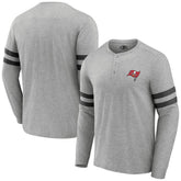Tampa Bay Buccaneers NFL x Darius Rucker Collection Henley Long Sleeve T-Shirt - Heather Gray cheap