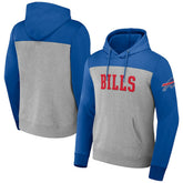 Buffalo Bills NFL x Darius Rucker Collection Color Blocked Pullover Hoodie - Heather Gray sale