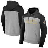 New Orleans Saints NFL x Darius Rucker Collection Color Blocked Pullover Hoodie - Heather Gray discount