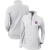 Chicago Cubs Women's Omni-Wick Outward Nine Quarter-Zip Pullover Top White